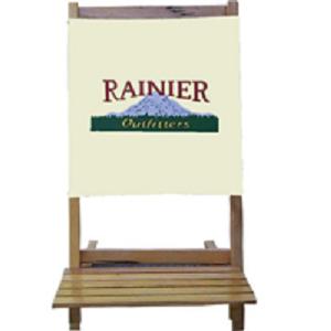 Strandstoel met houten frame