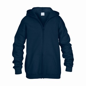 Gildan 18600B hooded kinder vest navy