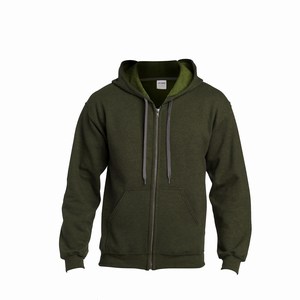 Gildan 18700 hooded vest vintage moss