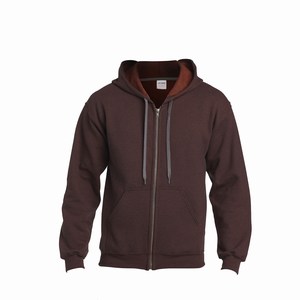 Gildan 18700 hooded vest vintage russet