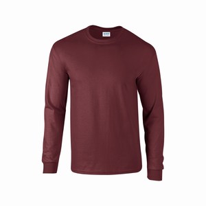 Gildan 2400 T-shirt ultra cotton lange mouw maroon
