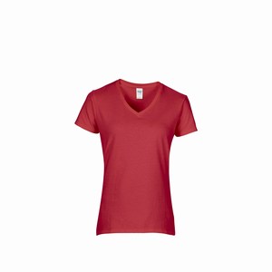Gildan 4100VL v-hals T-shirt red