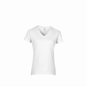 Gildan 4100VL v-hals T-shirt white