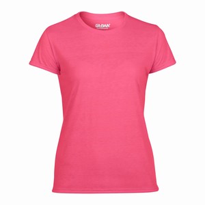 Gildan 42000L dames sport T-shirt safety pink