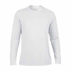 Gildan 42400 sport T-shirt lange mouw white