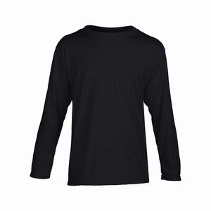 Gildan 42400B kinder sport T-shirt met lange mouw black