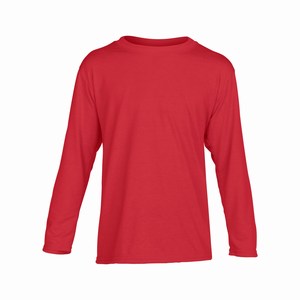 Gildan 42400B kinder sport T-shirt met lange mouw red