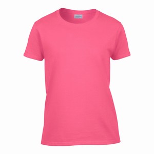 Gildan 5000L dames T-shirt safety pink