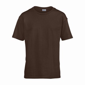 Gildan 64000B kinder T-shirt softstyle dark chocolate