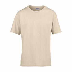 Gildan 64000B kinder T-shirt softstyle sand