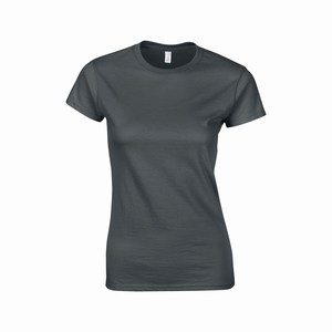 Gildan 64000L dames T-shirt softstyle charcoal
