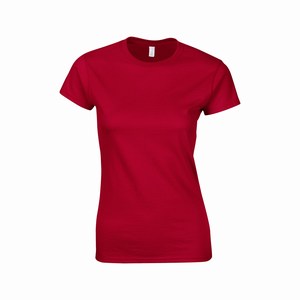 Gildan 64000L dames T-shirt softstyle cherry red