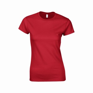 Gildan 64000L dames T-shirt softstyle red