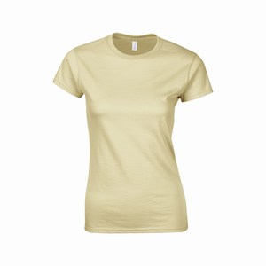Gildan 64000L dames T-shirt softstyle sand