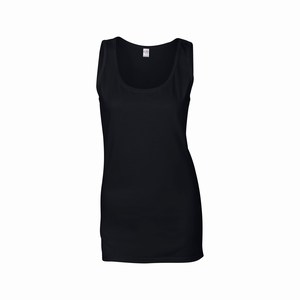 Gildan 64200L dames tanktop softstyle black