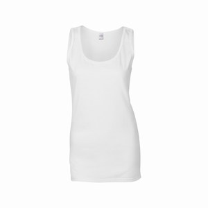 Gildan 64200L dames tanktop softstyle white