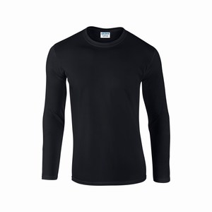 Gildan 64400 T-shirt lange mouw softstyle black