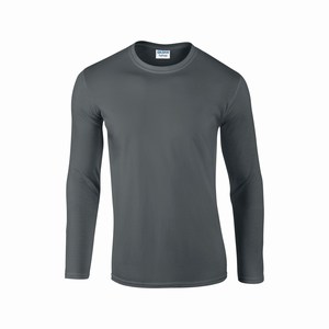 Gildan 64400 T-shirt lange mouw softstyle charcoal