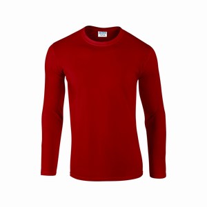 Gildan 64400 T-shirt lange mouw softstyle red