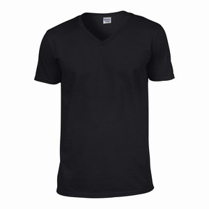 Gildan 64V00 v-hals T-shirt softstyle black