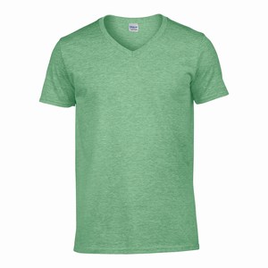 Gildan 64V00 v-hals T-shirt softstyle heather irish green