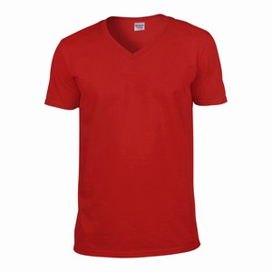 Gildan 64V00 v-hals T-shirt softstyle red