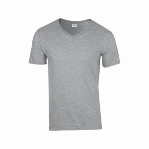 Gildan 64V00 v-hals T-shirt softstyle sport grey