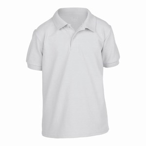 Gildan 94800B kinder sport poloshirt white