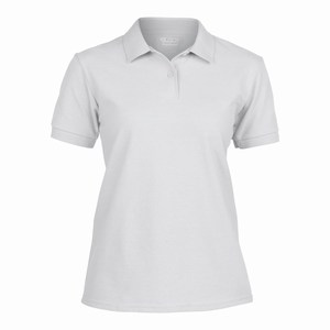 Gildan 94800L dames sport poloshirt white