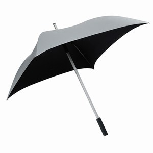 Golfparaplu vierkant GP-44 zwart zilvergrijs