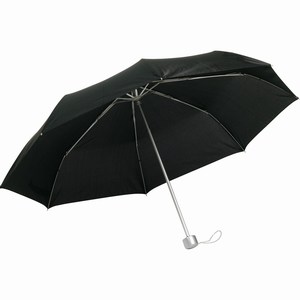 Opvouwbare, uit 3 secties bestaande paraplu Mini, zwart
