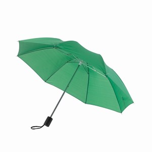 Opvouwbare, uit 2 secties bestaande manueel te openen paraplu Regular, groen