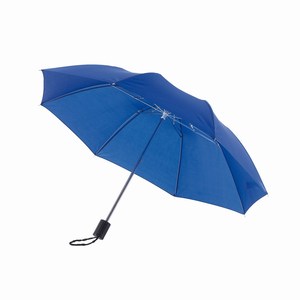 Opvouwbare, uit 2 secties bestaande manueel te openen paraplu Regular, blauw