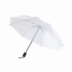 Opvouwbare, uit 2 secties bestaande manueel te openen paraplu Regular, wit