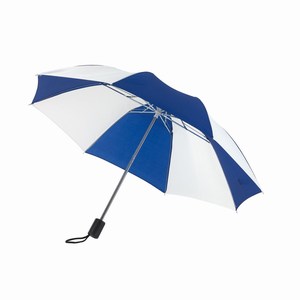 Opvouwbare, uit 2 secties bestaande manueel te openen paraplu Regular, blauw, wit