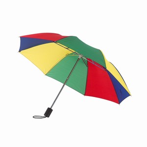 Opvouwbare, uit 2 secties bestaande manueel te openen paraplu Regular, groen, blauw, rood, geel