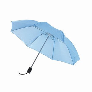 Opvouwbare, uit 2 secties bestaande manueel te openen paraplu Regular, licht blauw