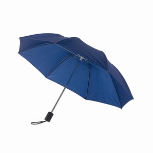 Opvouwbare, uit 2 secties bestaande manueel te openen paraplu Regular, marine blauw