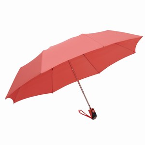Automatisch te openen uit 3 secties bestaande paraplu, Cover, zalm