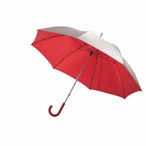 Manueel te openen golf paraplu Solaris, zilver, rood