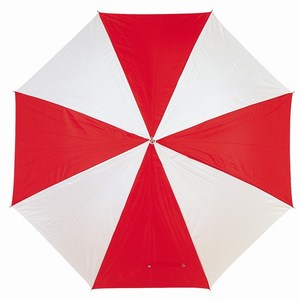 Manueel te openen golf paraplu Rainy, rood, wit