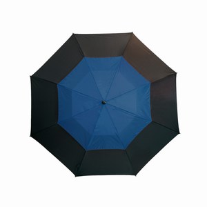 Manueel te openen golf paraplu Monsun, zwart, blauw