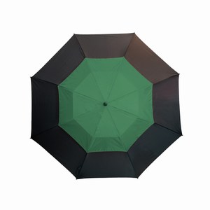 Manueel te openen golf paraplu Monsun, zwart, donker groen