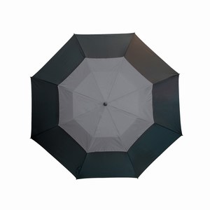 Manueel te openen golf paraplu Monsun, zwart, grijs