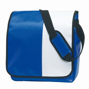 Schoudertas Action, blauw, wit
