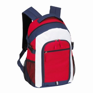 Rugzak Marina, blauw, rood, wit
