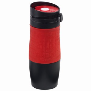Thermosbeker roestvrij staal Golden Dream. Zwart, Rood.