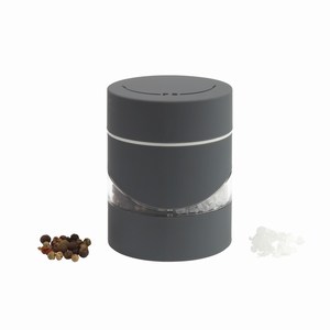 Rubbercoated peper en zoutmolen Famous. Grijs.