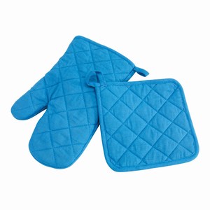 Ovenwant- en pannenlap set Secure. Blauw.
