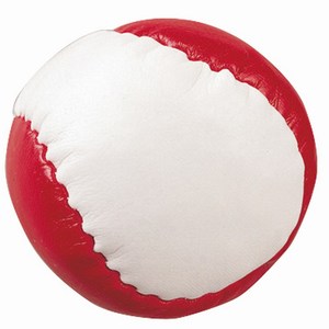 Anti stress bal van PVC materiaal, rood, wit